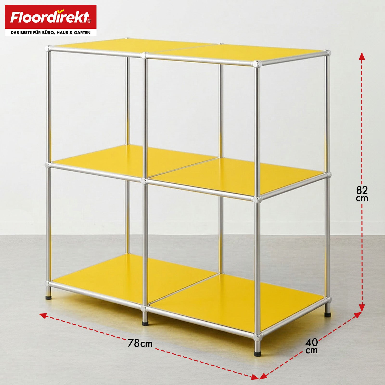 Étagère métallique | Concept Epure MK-027 | Buffet ouvert à 3 niveaux et étagère de rangement | Disponible en plusieurs couleurs