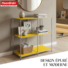 Étagère métallique | Concept Epure MK-027 | Buffet ouvert à 3 niveaux et étagère de rangement | Disponible en plusieurs couleurs