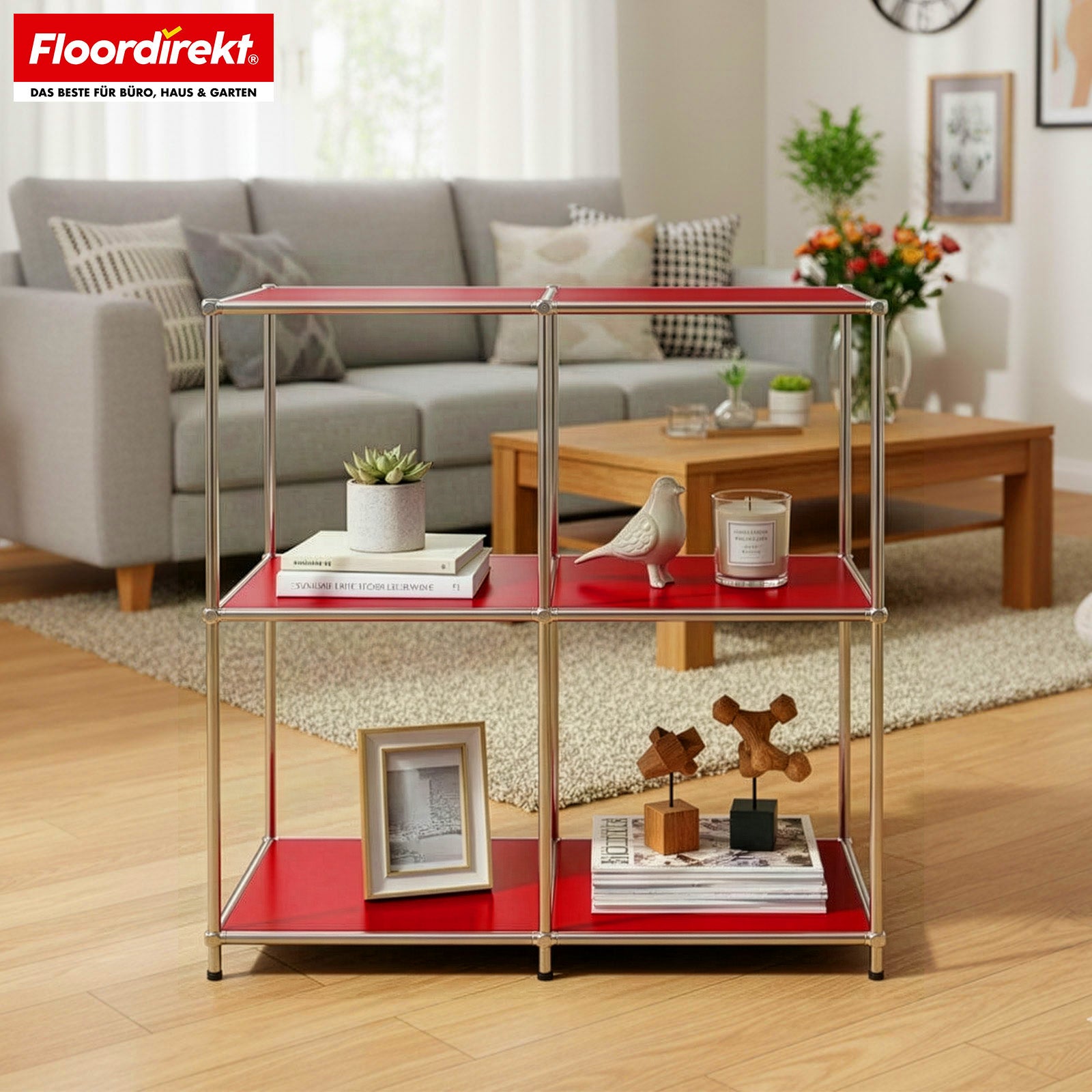 Étagère métallique | Concept Epure MK-027 | Buffet ouvert à 3 niveaux et étagère de rangement | Disponible en plusieurs couleurs