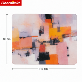 Tapis de protection de sol design | Protection robuste de chaise de bureau en PVC spécial pour bureau & télétravail | 80 x 118 cm
