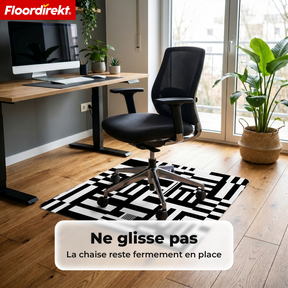 Tapis de protection de sol design | Protection robuste de chaise de bureau en PVC spécial pour bureau & télétravail | 80 x 118 cm