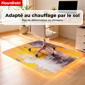 Tapis de protection de sol design | Protection robuste de chaise de bureau en PVC spécial pour bureau & télétravail | 80 x 118 cm