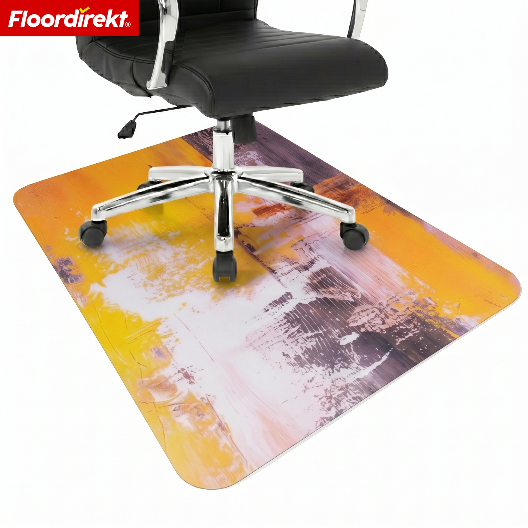 Tapis de protection de sol design | Protection robuste de chaise de bureau en PVC spécial pour bureau & télétravail | 80 x 118 cm