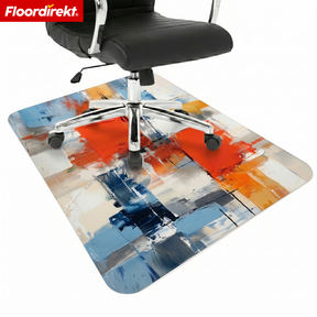 Tapis de protection de sol design | Protection robuste de chaise de bureau en PVC spécial pour bureau & télétravail | 80 x 118 cm