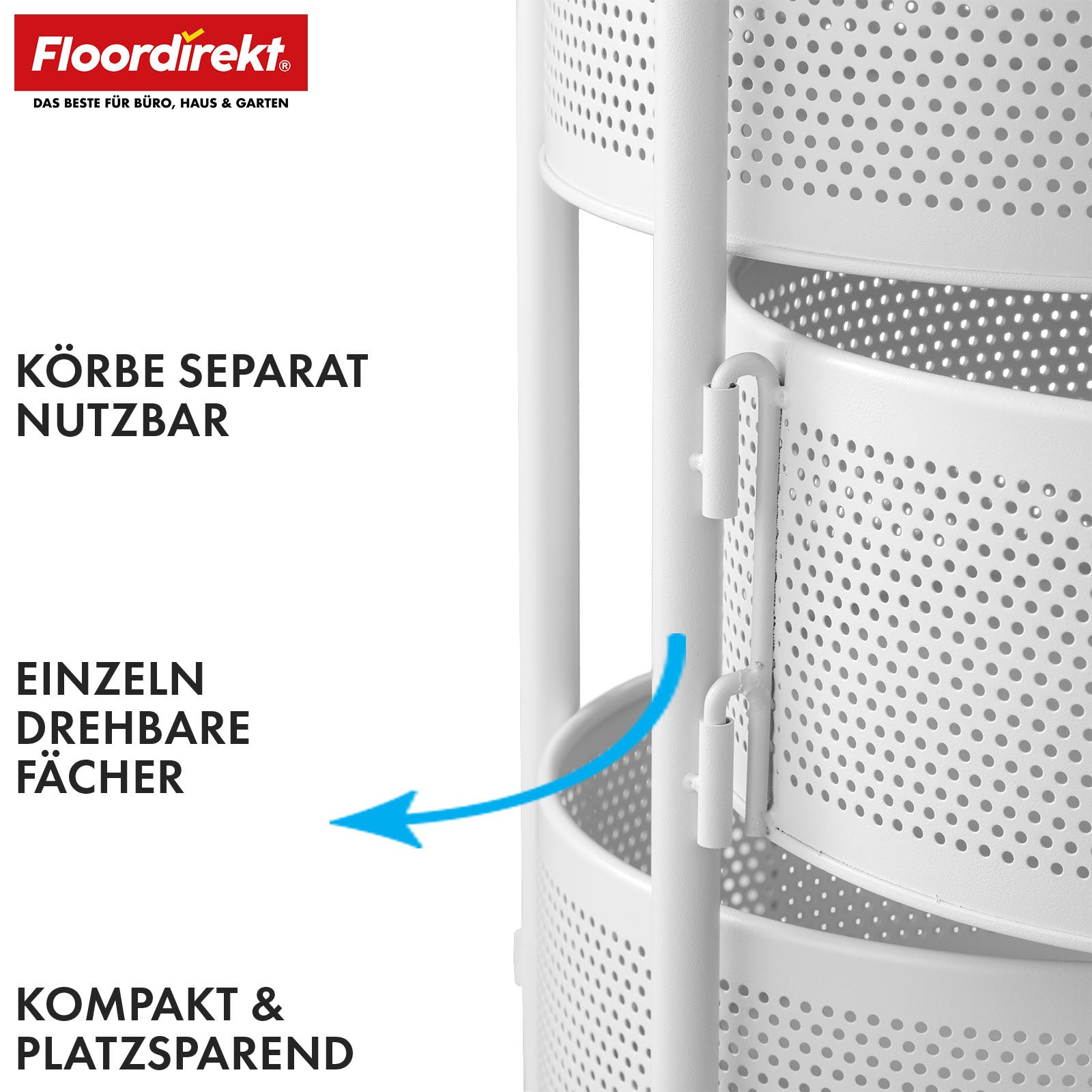 Chariot de rangement | Henry | Chariot de cuisine en acier avec roulettes | Chariot de service | 3 ou 5 niveaux | Blanc & Noir