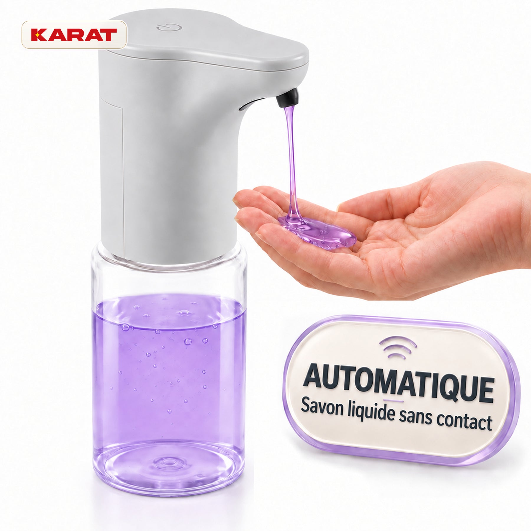Distributeur automatique de savon liquide | Elara | Capteur sans contact pour savon liquide | 300 ml | 5 coloris