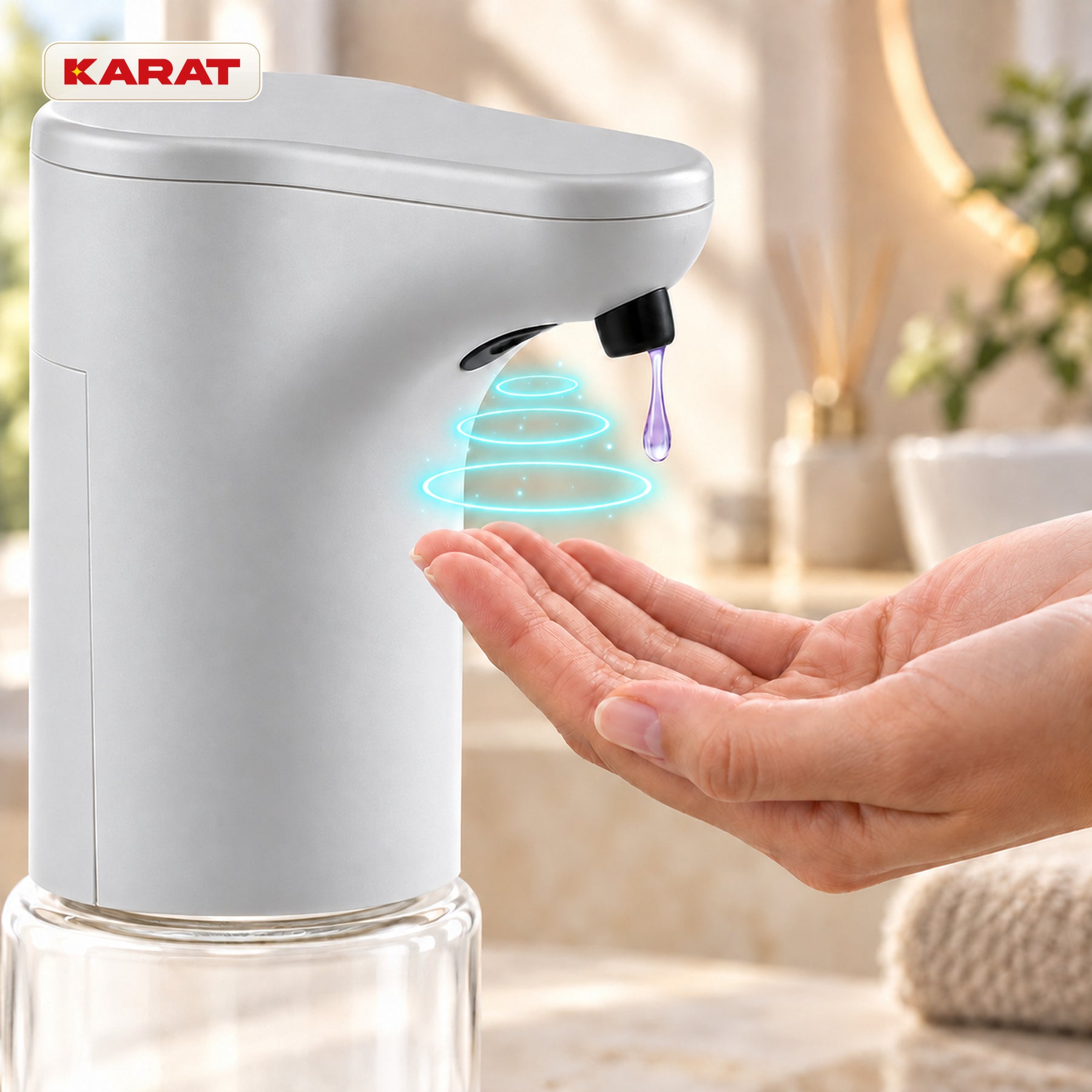 Distributeur automatique de savon liquide | Elara | Capteur sans contact pour savon liquide | 300 ml | 5 coloris
