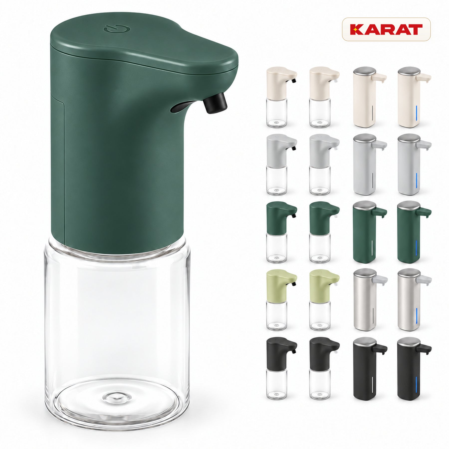 Distributeur automatique de savon liquide | Elara | Capteur sans contact pour savon liquide | 300 ml | 5 coloris