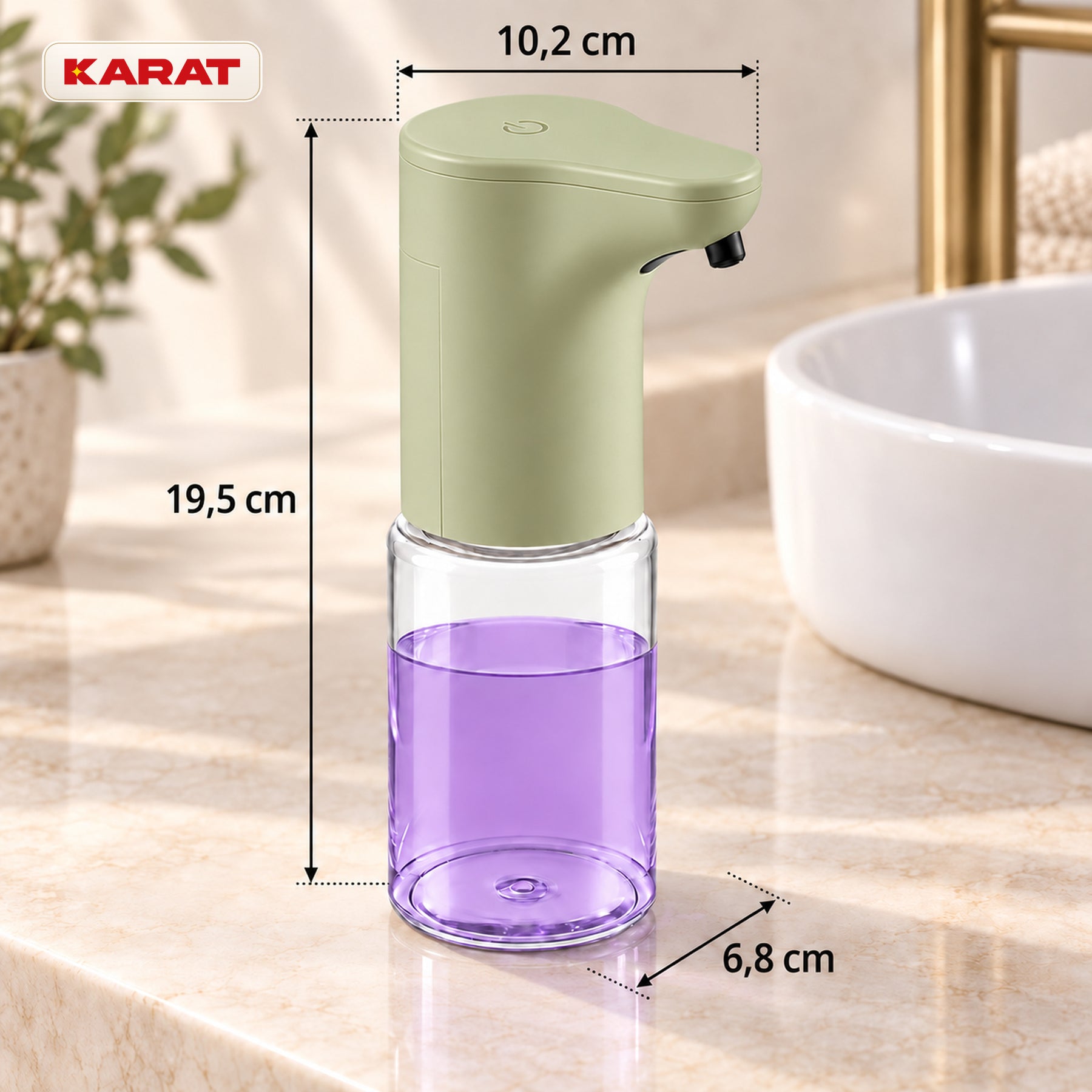 Distributeur automatique de savon liquide | Elara | Capteur sans contact pour savon liquide | 300 ml | 5 coloris