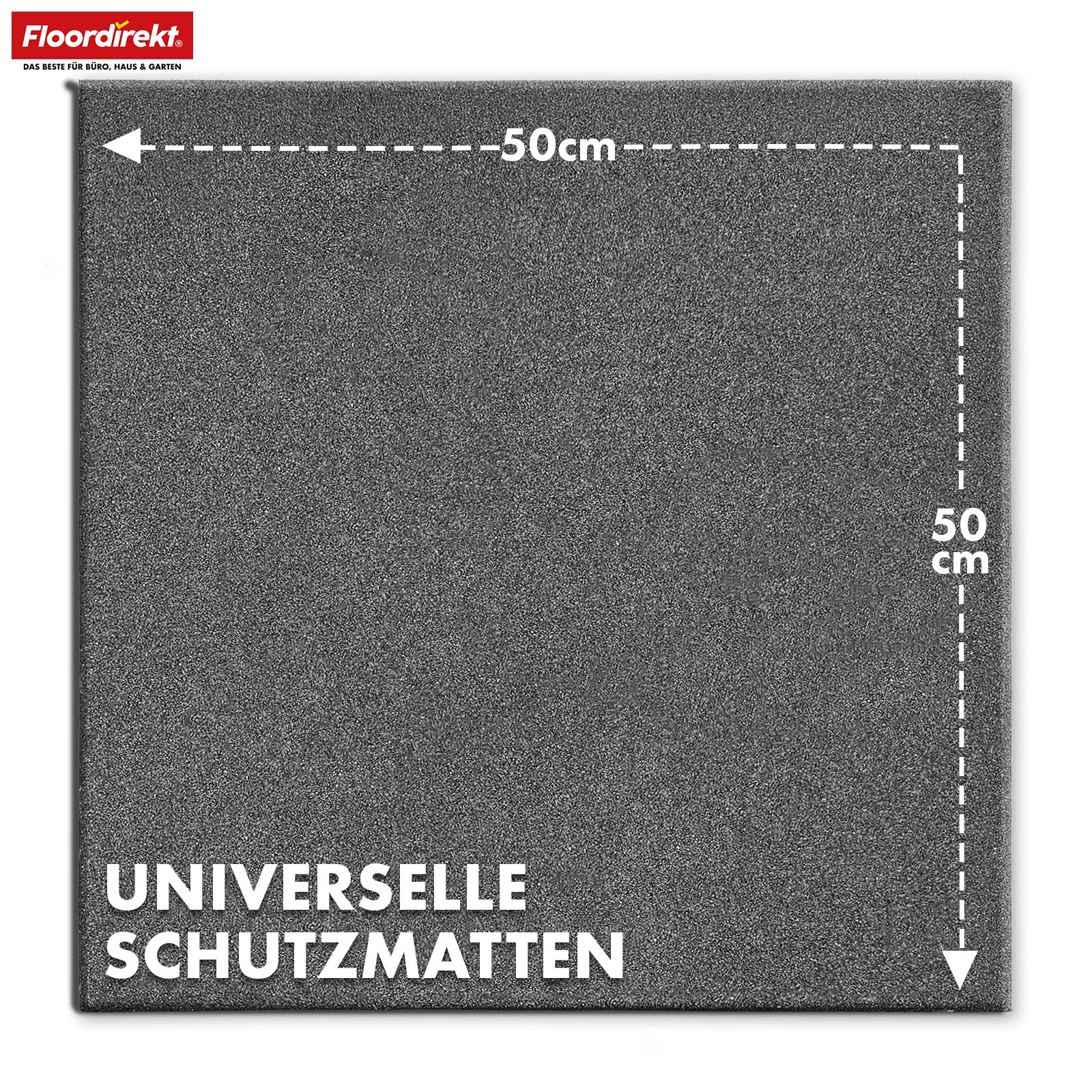 Tapis de protection contre les chutes | Play Protect | Protection de sol antidérapante et robuste en caoutchouc | Différentes épaisseurs et couleurs | 50 x 50 cm