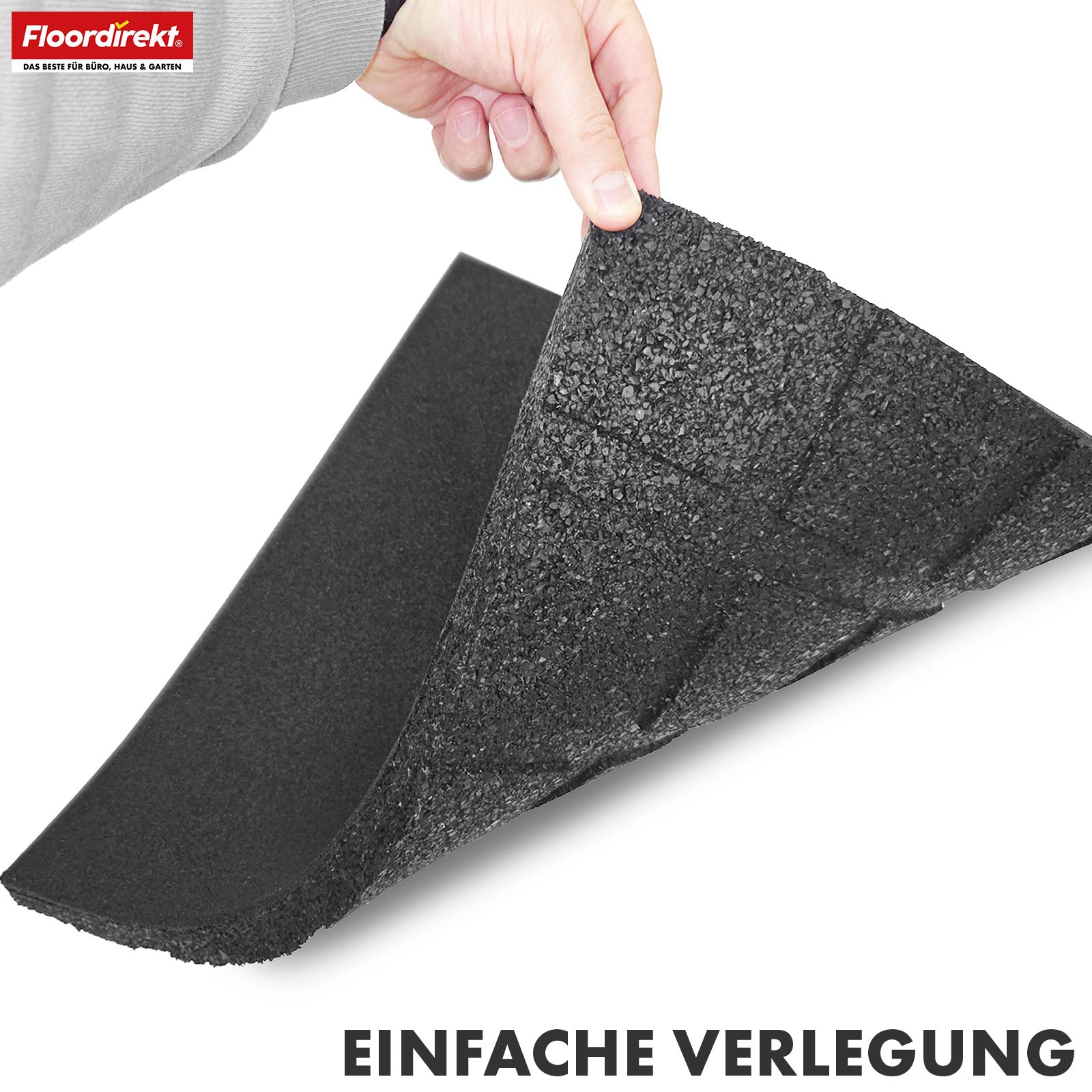 Tapis de protection contre les chutes | Play Protect | Protection de sol antidérapante et robuste en caoutchouc | Différentes épaisseurs et couleurs | 50 x 50 cm