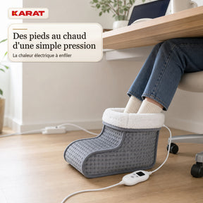 Chauffe-pieds électrique | Fjord | 6 niveaux jusqu’à 55 °C, minuterie & doublure Sherpa | 4 couleurs