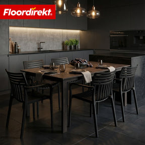 Chaise de jardin | Sitwell | Chaise design empilable résistante aux intempéries & aux UV pour jardin, balcon & terrasse