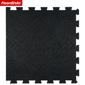 Tapis emboîtable en caoutchouc | Tapis de protection de sol robuste pour appareils de fitness & espaces de travail | 50 x 50 cm