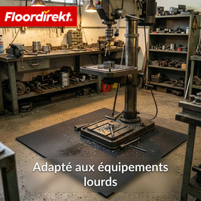 Tapis de protection de sol | 100 x 100 cm 10 mm | Tapis en caoutchouc pour appareils de fitness & équipements lourds