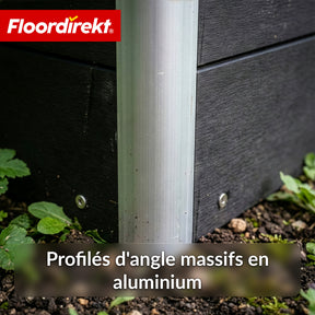 Bac surélevé en WPC | Paros | Anthracite | Résistant aux intempéries & durable | Pour jardin & terrasse | Plusieurs dimensions