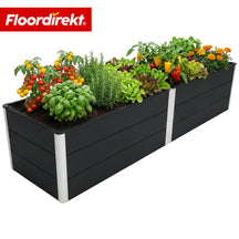 Bac surélevé en WPC | Paros | Anthracite | Résistant aux intempéries & durable | Pour jardin & terrasse | Plusieurs dimensions