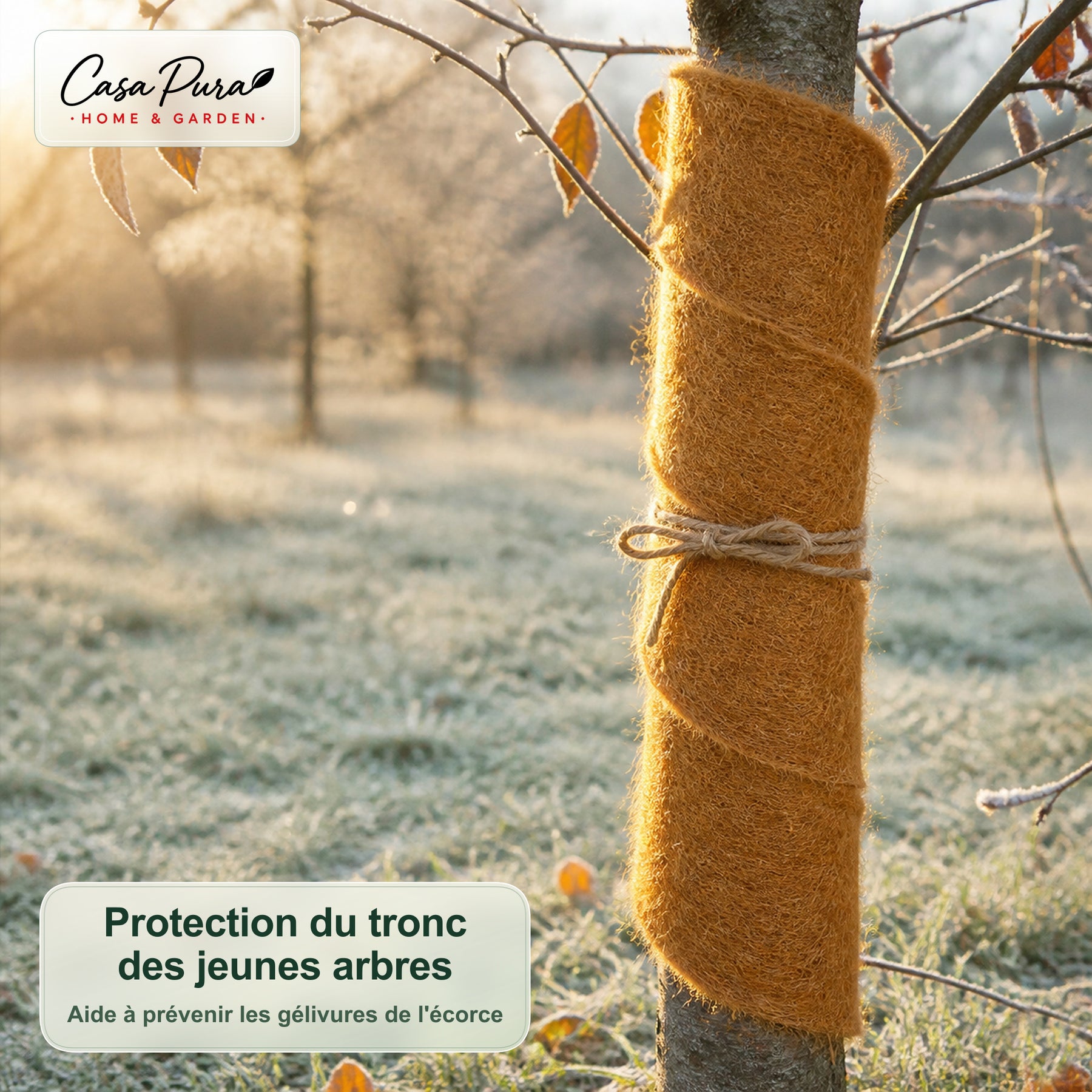 Natte coco sur mesure | 100 % fibre de coco | Protection hivernale & plantes | Largeur 100 cm