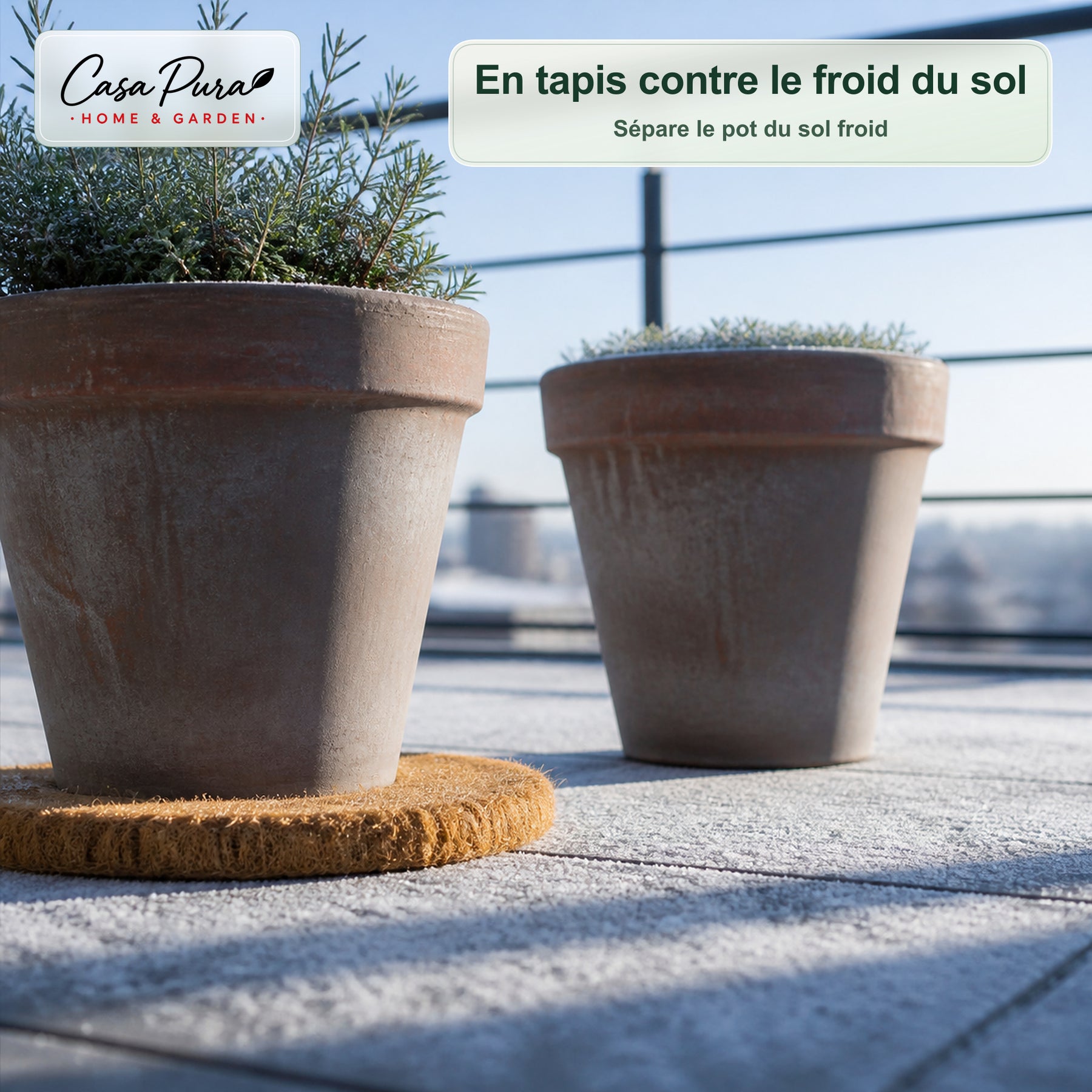 Natte en coco 100 × 1000 cm | Rouleau de 10 m en 100 % fibre de coco | 10 mm d’épaisseur