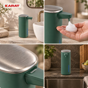 Distributeur automatique de savon mousse | Liora | Sans contact avec capteur, batterie USB-C & inox | 250 ml