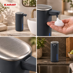 Distributeur automatique de savon mousse | Liora | Sans contact avec capteur, batterie USB-C & inox | 250 ml