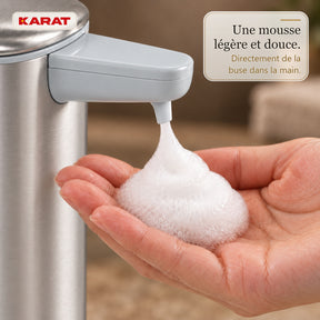 Distributeur automatique de savon mousse | Liora | Sans contact avec capteur, batterie USB-C & inox | 250 ml