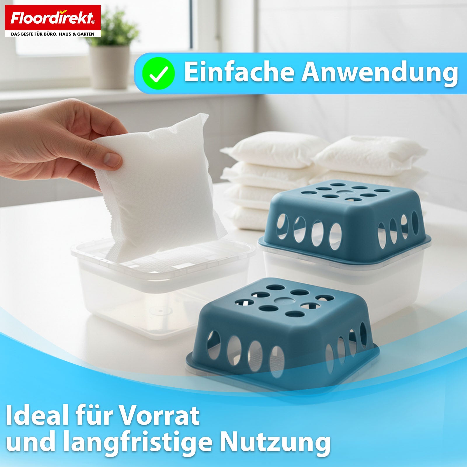 Recharge pour déshumidificateur, lot de 12 | Habo | Sachets de recharge pour déshumidificateur d'intérieur pour cave, salle de bain, pièces à vivre