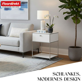 Étagère métallique | Concept Epure MK-139 | Étagère d'appoint et de rangement avec tiroir et tablettes | Disponible en plusieurs couleurs