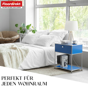 Étagère métallique | Concept Epure MK-139 | Étagère d'appoint et de rangement avec tiroir et tablettes | Disponible en plusieurs couleurs