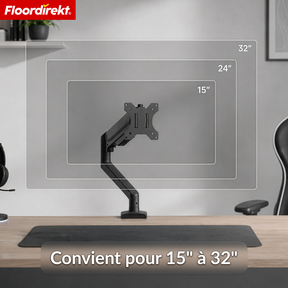 F6_Noir - Bras simple pour 1 écran