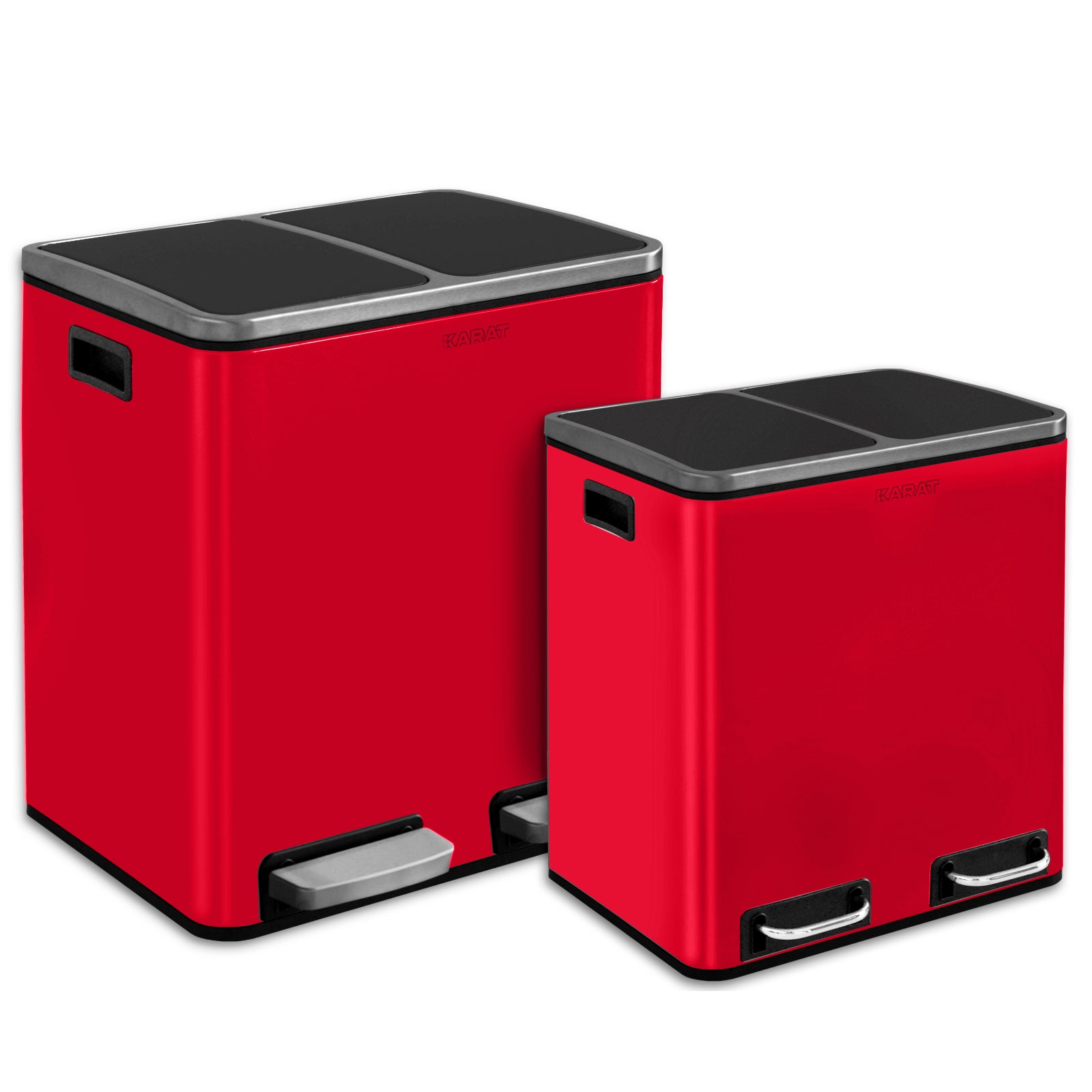 Poubelle en Métal à Pédale et Couvercle | Felix | Option de Tri | Disponible en 5 Couleurs | 30 ou 60 Litres