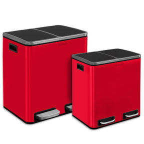 Poubelle en Métal à Pédale et Couvercle | Felix | Option de Tri | Disponible en 5 Couleurs | 30 ou 60 Litres