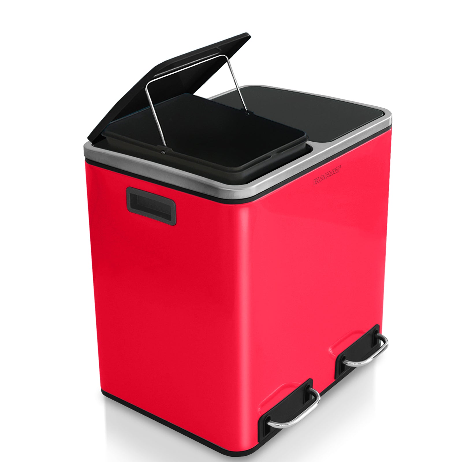 Poubelle en Métal à Pédale et Couvercle | Felix | Option de Tri | Disponible en 5 Couleurs | 30 ou 60 Litres