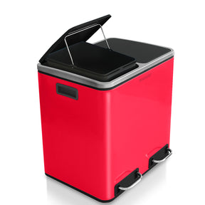 Poubelle en Métal à Pédale et Couvercle | Felix | Option de Tri | Disponible en 5 Couleurs | 30 ou 60 Litres