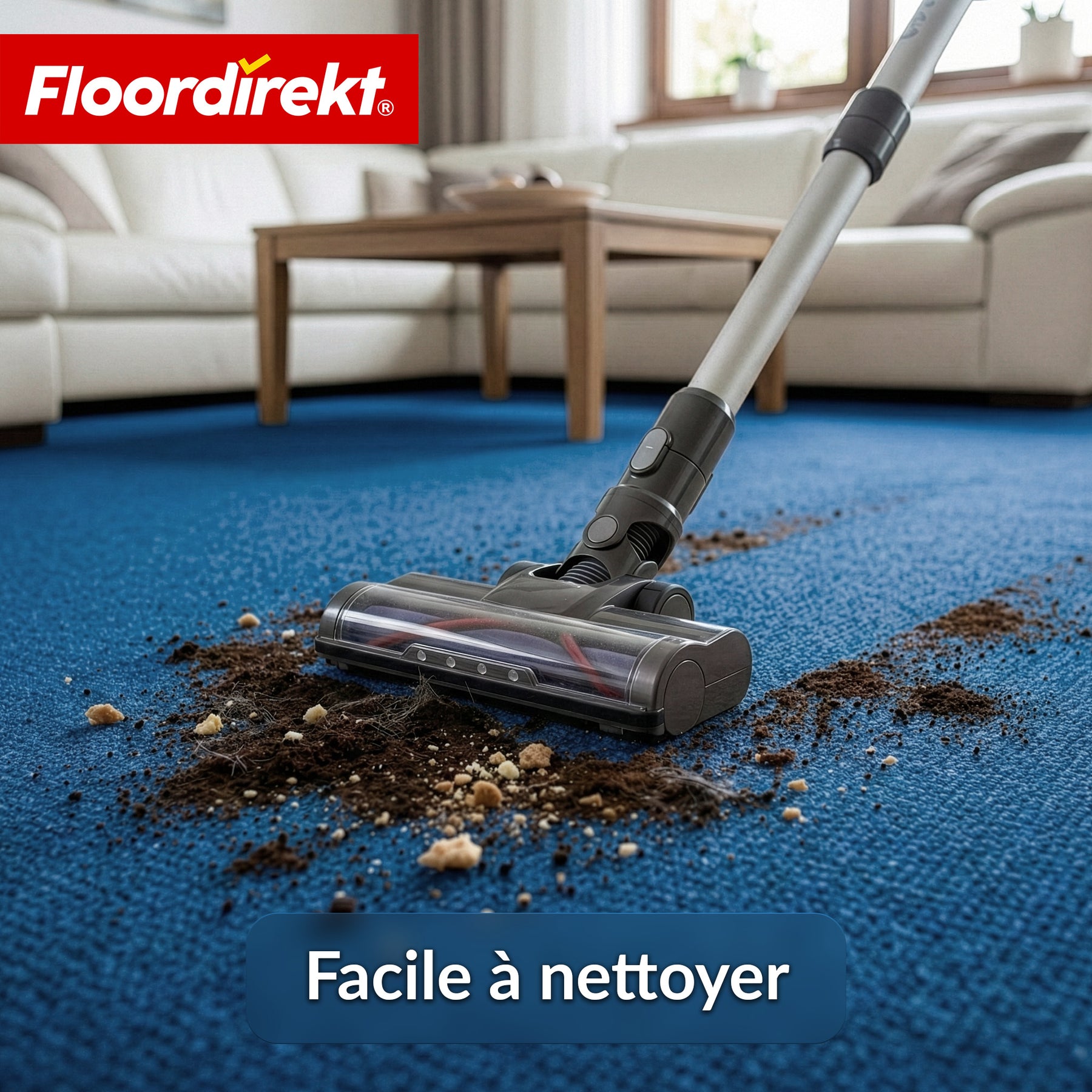 Moquette aiguilletée | Malta | 2 m de large sur mesure | Revêtement de sol avec dossier en mousse pour habitation & bureau