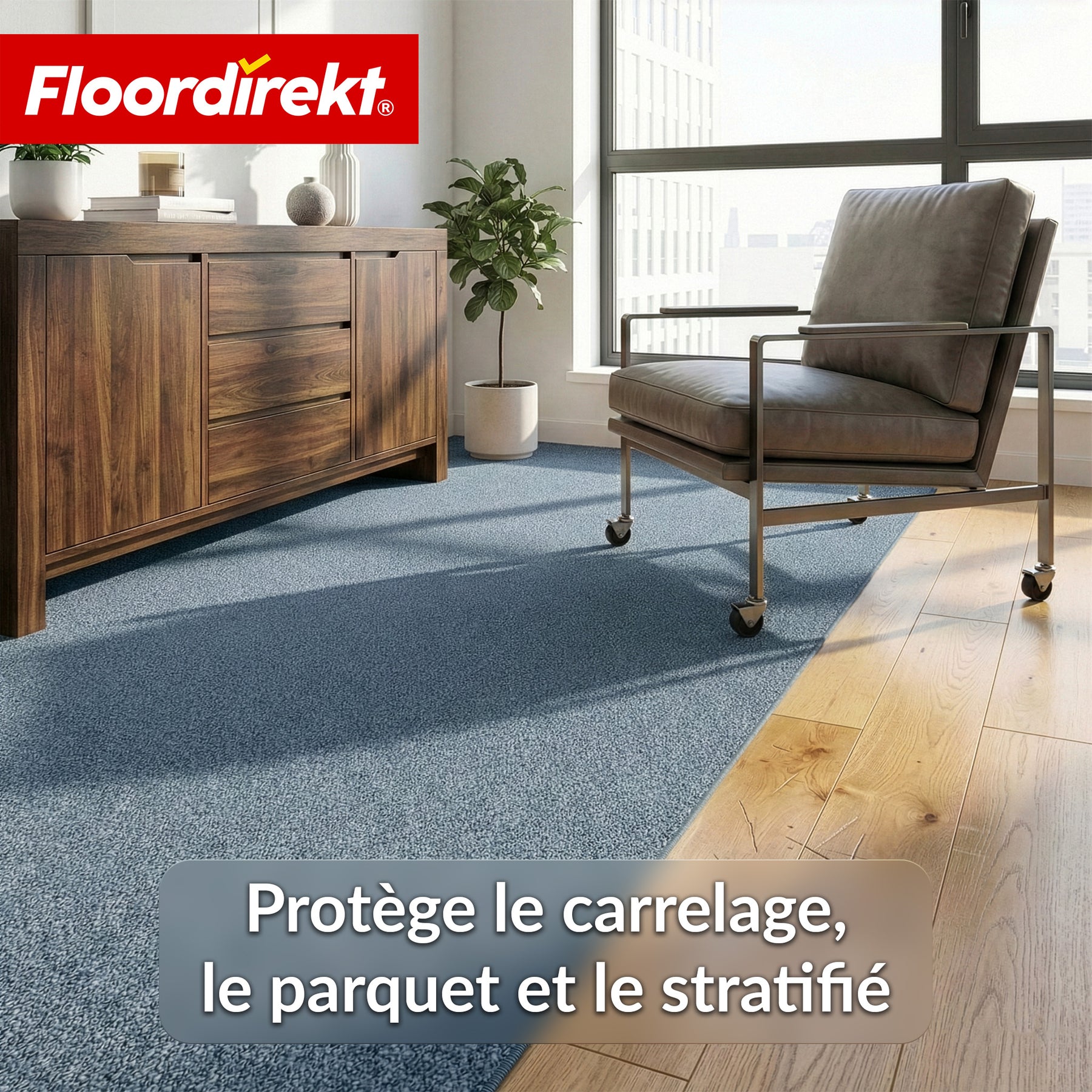 Moquette aiguilletée | Malta | 2 m de large sur mesure | Revêtement de sol avec dossier en mousse pour habitation & bureau