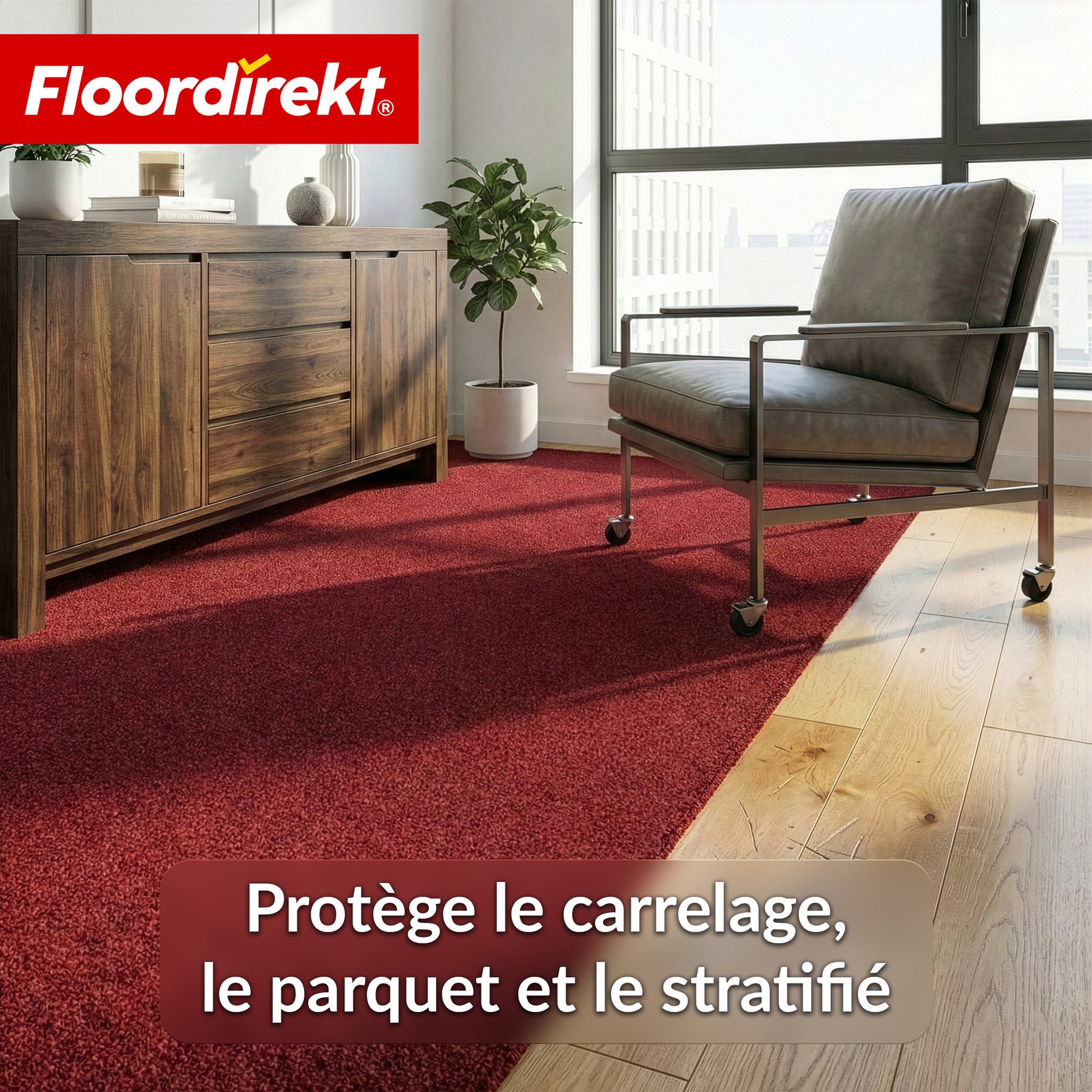 Moquette aiguilletée | Malta | 2 m de large sur mesure | Revêtement de sol avec dossier en mousse pour habitation & bureau