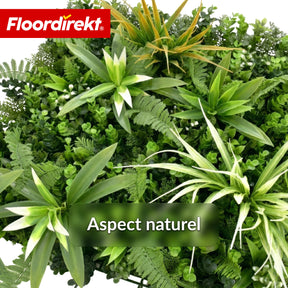 Mur végétal | Fire Sky | Panneau de plantes artificielles naturel et sans entretien | Résistant au soleil & extensible grâce au système de clips | 50 × 50 cm