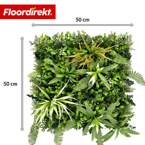 Mur végétal | Fire Sky | Panneau de plantes artificielles naturel et sans entretien | Résistant au soleil & extensible grâce au système de clips | 50 × 50 cm