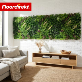 Mur végétal | Hera | Panneau de plantes artificielles naturel et sans entretien | Résistant au soleil & extensible avec système de clips | 100 × 100 cm