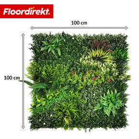 Mur végétal | Meadow | Panneau de plantes artificielles naturel, résistant au soleil & sans entretien | Système d’extension à clipser | 100 × 100 cm