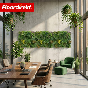 Mur végétal | Spring Garden | Panneau de verdure naturel et sans entretien | Résistant au soleil & extensible grâce au système de clips | 100 × 100 cm