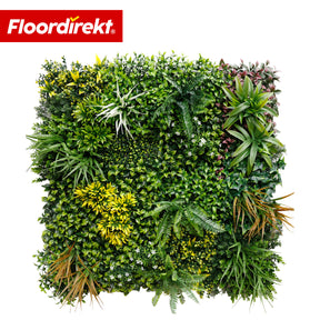 Mur végétal | Spring Garden | Panneau de verdure naturel et sans entretien | Résistant au soleil & extensible grâce au système de clips | 100 × 100 cm