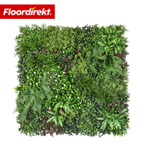 Mur végétal | Wonderland | Panneau de plantes artificielles réalistes | Stable, résistant au soleil & extensible | 100 × 100 cm