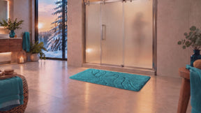 Tapis de bain | Maris | Tapis de bain moelleux avec structure en feuilles | Disponible en différentes couleurs et tailles