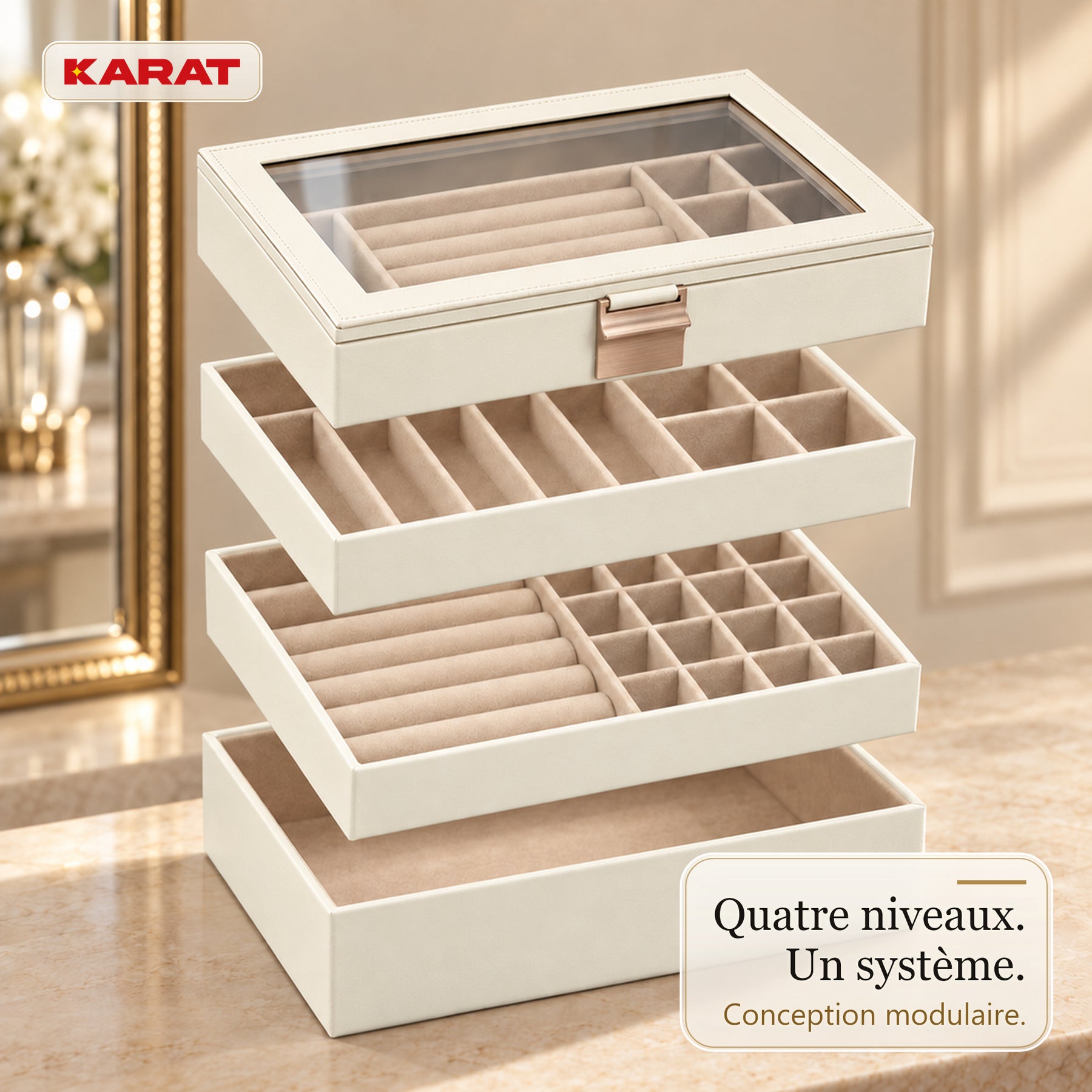 F3_Blanc crème - 4 niveaux