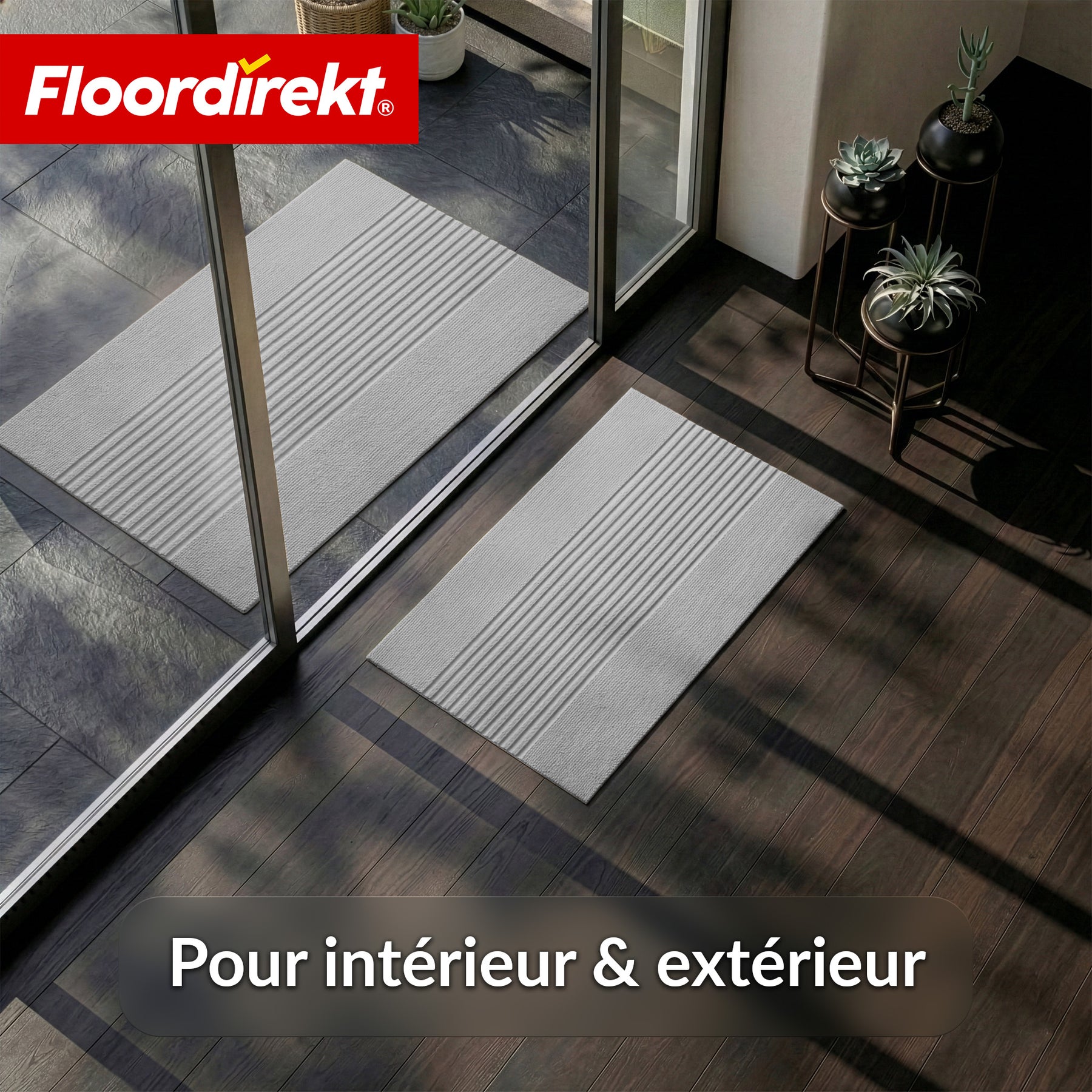 Tapis d’entrée | Circa | Tapis de porte lavable pour intérieur & extérieur | Tapis antidérapant avec dos en TPE