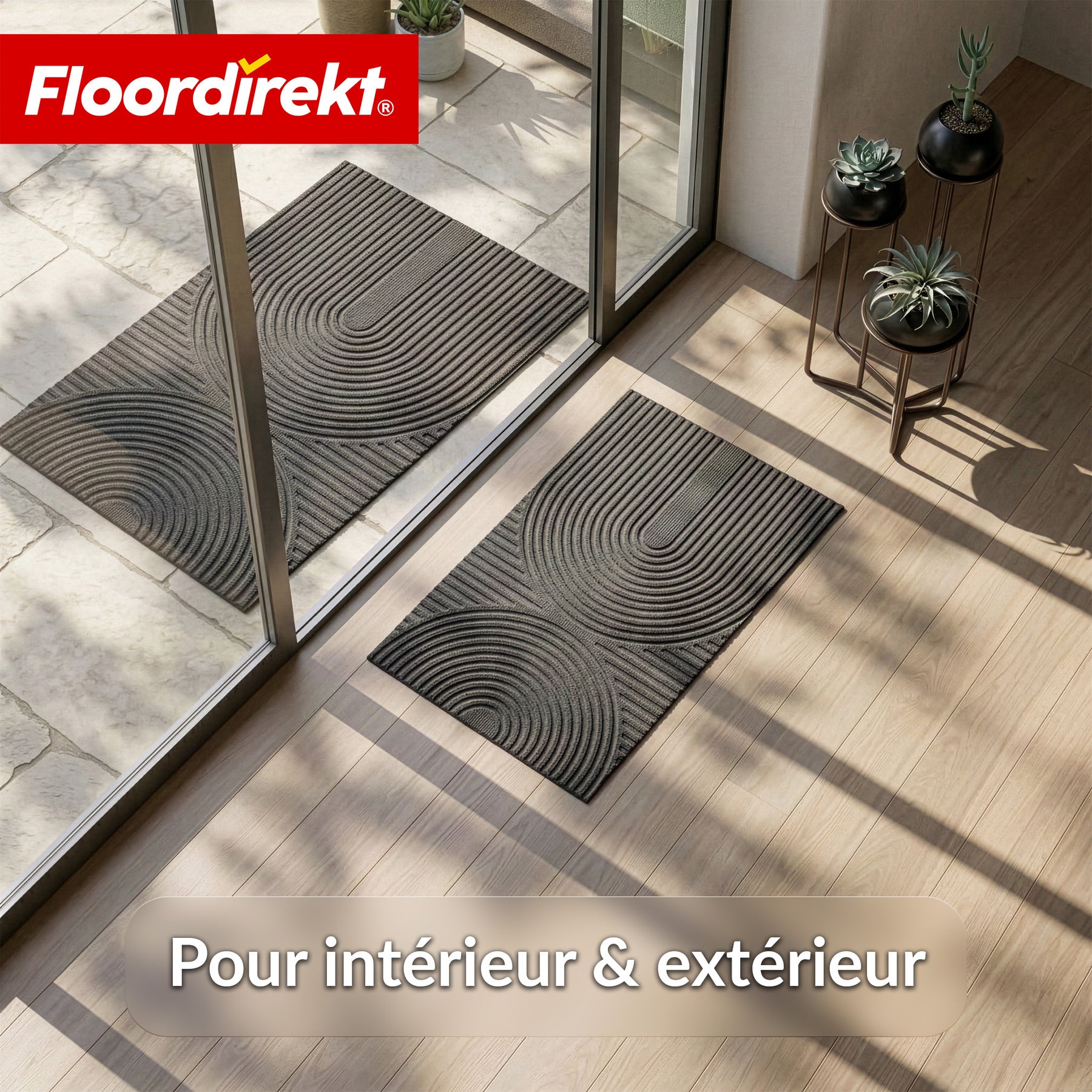 Tapis d’entrée | Circa | Tapis de porte lavable pour intérieur & extérieur | Tapis antidérapant avec dos en TPE