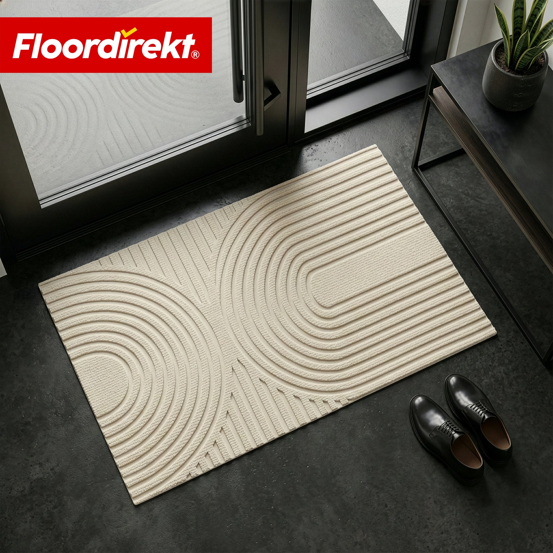 Tapis d’entrée | Circa | Tapis de porte lavable pour intérieur & extérieur | Tapis antidérapant avec dos en TPE