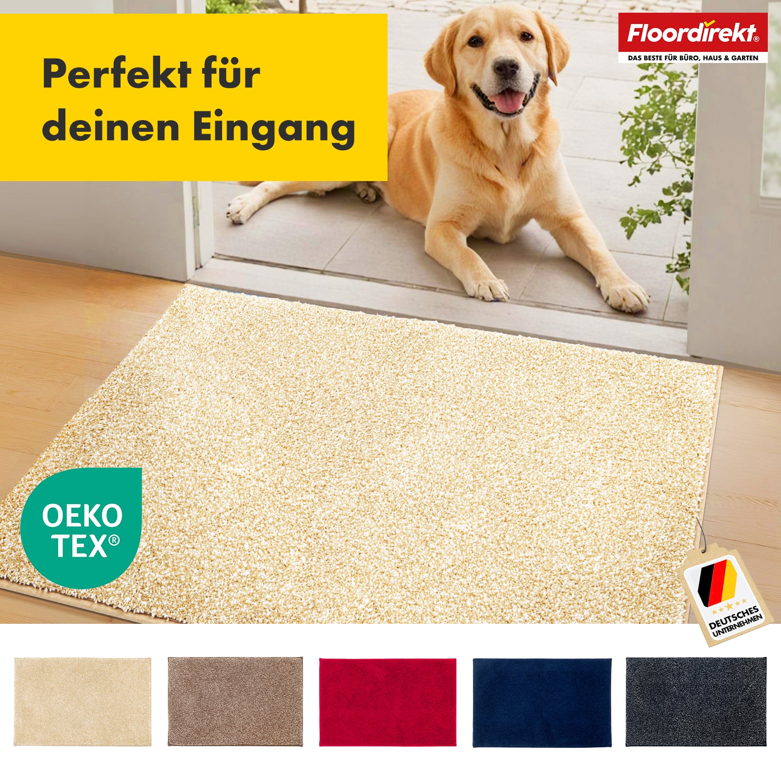 Tapis anti-salissures | Nasa | Tapis de sol souple et absorbant en polyester avec dessous antidérapant | Différentes couleurs et tailles disponibles